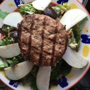 Gluten-free burger salad from Island Burgers & Shakes